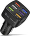 Amiss Car Charger Adapter, 6 USB Multi Port, Fast Charger, Include QC 3.0 and 5 Other Ports, Car Interior Accessories, Fit for iPhone 13/12/11/pro...