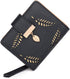 Women's Long short Leather Money Clip Card Case Holder Purse Zipper Buckle Elegant Clutch Wallet?pair? (Black)...