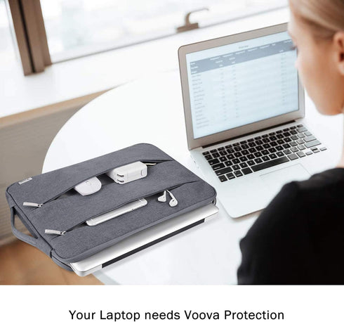Voova 15 15.6 16 Inch Laptop Sleeve Case with Handle, Waterproof Computer Cover Bag with Pocket Compatible with MacBook Pro 15 16 M1 Pro/Max,15-16...