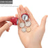 Small Pill Box Keychain Cute Mini Pill Fob Fancy Pill Pockets Container Vitamin Storage Organizer Keychain Pill Case Holder for Medicine Supplemen...