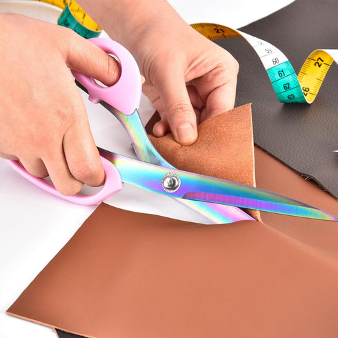 Fabric Scissors, 9" Titanium Coating Sewing Scissors, All Purpose Sharp Heavy Duty Fabric Scissors for Cutting Clothes Leather Classic Stainless S...
