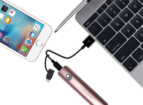 HomeSpot 2-in-1 8pin & Micro USB Cord, 5" (13cm) Short Cable (2 Pack - Black)......