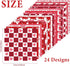 48 Sheets Valentine Craft Paper 12 X 12 Scrapbooking Paper, Red Valentine's Day Pattern Paper Bulk 24 Styles Pink Heart Decorative Craft Paper DIY...