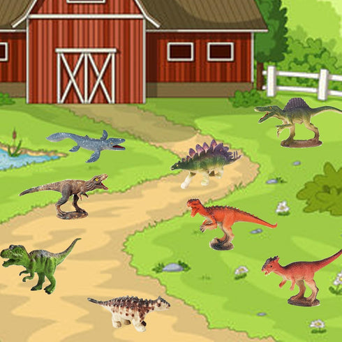 RUSON 12 Pcs Mini Dinosaur Animals Figures Toys, Realistic Dinosaur Playset Figurines Cake Topper Toy Set Christmas Birthday Easter Egg Gift Party...