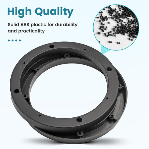 5 Inch Speaker Spacer Adapter Ring Mounting Bracket, Auto Car Universal Fit 5” Plastic Speaker Ring Adapter 0.5 Inch Depth, 5 Inch Plastic Car Ste...