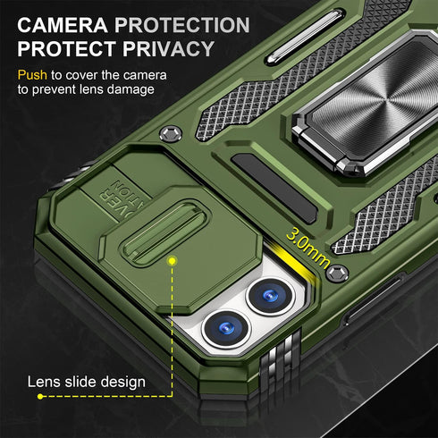 PASNEW for iPhone 11 Case with Lens Protection,360° Rotate Manetic Ring Kickstand Camera Cover Military Full Body Shockproof Shell Protection Case...