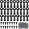 Picture Frame Turn Button Fasteners Set, 100Pcs Picture Frame Backing Hardware with 100 Pieces Screws for Hanging Pictures, Photos, Drawing Black...
