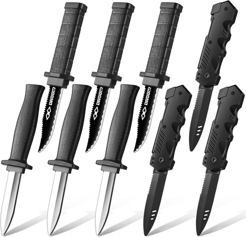 9 Pack Retractable Fake Knife Retractable Knife Halloween Props Fake Plastic Blades for Halloween April Fool's Party(9 Pcs Style A)...