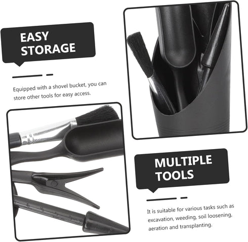 GANAZONO 2 Sets Transplanter Pots Set Sets Plant Care Accessories Garden Rake Flower Planting Tools Garden Tool Set Plastic Black Gardening Access...