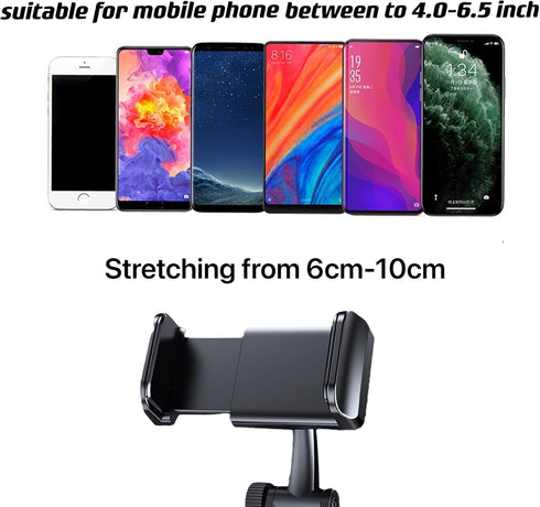 VAGURFO Rear View Mirror Phone Holder Mount, Car Phone Bracket/Stand with 270° Swivel and Adjustable Clips, Universal Smartphone Cradle, Black......