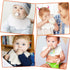 4 Pieces White Bibs for Baby Girl Bandana Bibs Baby Bandana Drool Bibs 360 Bibs for Baby Girl Muslin Bibs Set for Teething Toddler...