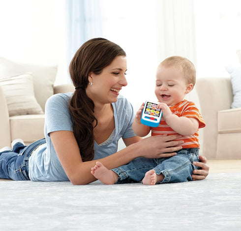 Fisher-Price Laugh & Learn Baby & Toddler Toy Smart Phone with Educational Music & Lights for Ages 6+ Months, Blue...