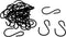 S Hooks for Hanging Plants, Clothes, Black S Shaped Hooks Made of Metal Iron, Heavy Duty S-hooks, 50 Pack...