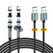 7-Pin Magnetic Charging Cable 2Pcs 360° Rotating 3 in 1 USB C Magnetic Phone Charger, 3A Fast Charging with Data Transfer for Android/i-Product/Mi...