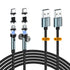 7-Pin Magnetic Charging Cable 2Pcs 360° Rotating 3 in 1 USB C Magnetic Phone Charger, 3A Fast Charging with Data Transfer for Android/i-Product/Mi...