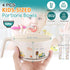 shopwithgreen Bamboo Kids Bowls Set, 4 Reusable Small Bowls for Baby Toddlers, Dinnerware Cereal Snack Soup Rice Bowl with 4 Spoons & Forks, Dishw...