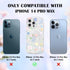 for iPhone 14 Pro Max Case, Cute Clear Colorful Flower Curly Wave Case with Lovely Flower Bracelet Chain for Women Girls Soft TPU Shockproof Bumpe...