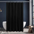 N&Y HOME Fabric Shower Curtain or Liner with Weighted Magnets - Hotel Quality Opaque Black Shower Curtain for Bathroom, Machine Washable, Water Re...