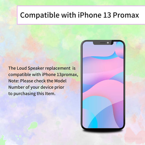 Loud Speaker Replacement for iPhone 13 Pro Max Loudspeaker Repair 13Promax Ringer Buzzer Flex Cable Fix Sound Audio Module Connector Assembly Part...