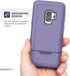 Encased Galaxy S9 Tough Case Purple, Ultra Durable Full Body Protective Cover (Heavy Duty Military Grade) Samsung S9 Phone (Rebel Series)...