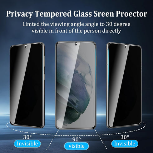 [4 Pack 2 Pack Privacy Screen Protector for Samsung Galaxy S21 5G with 2 Pack Camera Lens Protector, 9H Hardness Anti Spy Tempered Glass Screen Pr...
