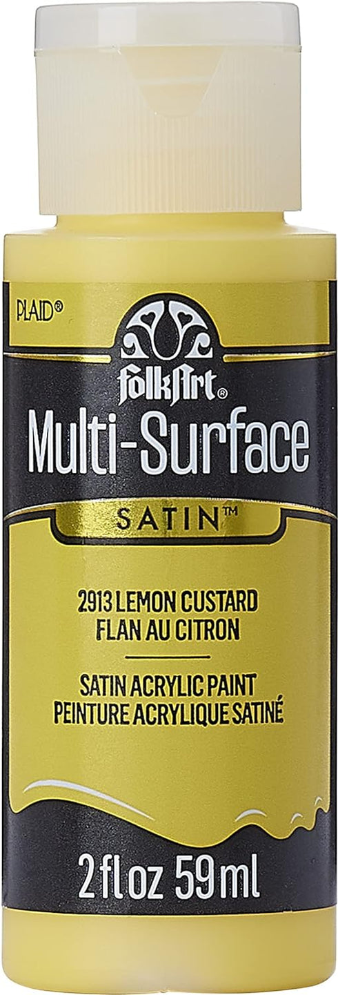 FolkArt Multi-Surface Paint in Assorted Colors (2 oz), 2913, Lemon Custard...