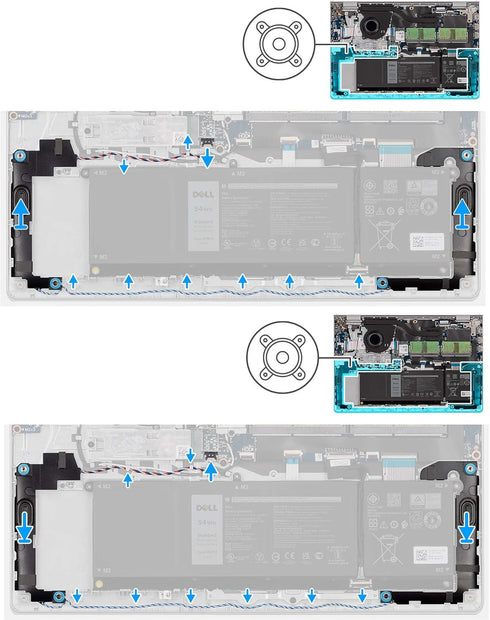 Deal4GO Internal Speaker J8FHX V56PM Replacement for Dell Inspiron 3510 3511 3515 3520 3525 Vostro 3510 3515 3520......