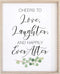 NOVIIML ve Wedding Sign | Watercolor Greenery with Eucalyptus Print on Thick Cardstock Paper | Love, Laughter, Happily Ever After NOT FRAMED | (1)...