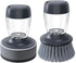 Dish brush with soap dispenser?Nylon Bristles Dish Brush and a Scrub Sponge Dish Brush,Kitchen Brush for Dish Pot Pan and Sink Cleaning?dish brush...