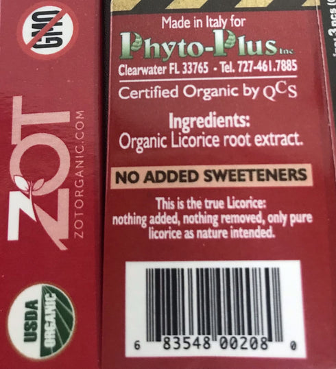 ZOT 100% Organic Licorice, Original, 0.4 Ounce (Pack of 6), Dark Brown, Black, (KKPPOA25607)...