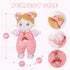 OUOZZZ Soft Baby Doll for Girls - My First Baby Doll Birthday Gifts for Girls Plush Rag Dolls Tulip Pink Dress Toy for Toddlers Kids Infants 10"...