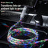 4 in 1 USB Charging Cable 2 Pack 3.3ft Light up USB-C Cable Multicolored RGB Starlights USB C to C Cable with EVA Case LED USB A to USB C Cable,fo...