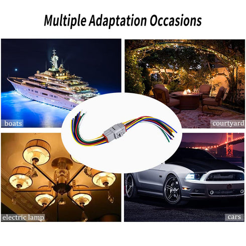 12 Pin Connector Waterproof Electrical Connector Plug Automotive Wire Pigtail Cable for Car Vehicle Motorcycle, Trucks, Boats, Trailers, Electric ...