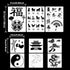 9 Pieces Chinese Stencil Set, Chinese FU Characters Stencil,Double Happiness Dragon The Great Wall Stencils Zodiac Painting Stencils for Painting ...