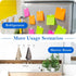 50PCs Self-Adhesive Clips, Clear Plastic Sticky Hanging Spring Clips, No-Damage Wall Photo Clips for Paper Flag Hanger, Poster Home Office Rope, L...