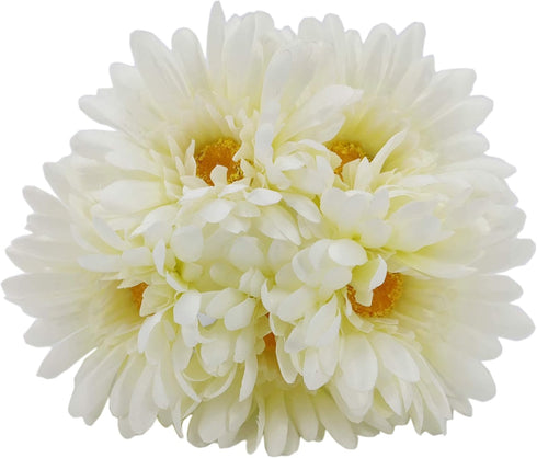 TOPIA Artificial African Daisies Flowers African Daisy Silk Flowers Artificial Gerbera Daisies Pack of 10 (White)...