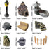 Cayway 26 PCS Outdoor Fairy Garden Miniatures Mini Zen Garden Accessories, Artificial Garden Grass, Model Trees, Terrarium Ornaments, Dollhouse Su...