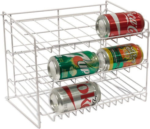 Atlantic Gravity-Fed Compact Single Canrack - Kitchen Organizer, Durable Steel Construction, Size Fits Most Pantries, PN1002 in White...