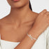 HZMAN Crystal Jewelry Set for Women Bride Dainty 18K White Plated Cubic Zirconia Tassel Stud Earring Knot Necklace Bracelet Wedding Party Jewelry ...