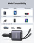 iPhone Car Charger, Retractable Fast Car Phone Charger 100W for CarPlay, 4 in 1 Car Charger Adapter with 2 Cables 31.5 Inch and 2 USB Ports, Compa...