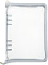 STOBOK A6 Binder Cover 6-Ring Clear Transparent PVC Notebook Folder Cover with Zipper Closure Loose Leaf Binder Protector for Meeting Travel Offic...