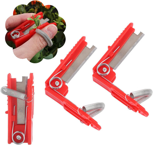 3 Pack Multifunctional Gardening Thump Knife Garden Cutter Finger Fruit Picker Hand Pruner for Vegetable Trimming Separator Harvesting Picking Far...