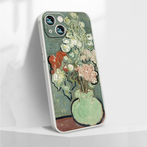 Compatible with iPhone 14 Plus Case, Vase of Flowers by Van Gogh Cute Flower Case for Women Girls, Waterproof Shockproof Phone Cover for iPhone 14...