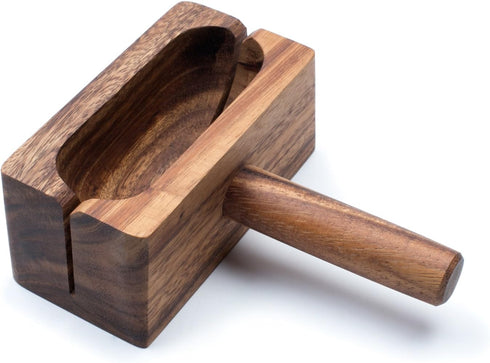 Ironwood Gourmet 28330 Local 338 Bagel Miter, Acacia Wood, 7 x 5.5 x 2.5 inches...