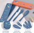2 Sets Reusable Utensils Set with Case, Portable Camping Fork Knife Spoon Cutlery Set, Wheat Straw Travel Utensils, Tableware for Kids Adults Trav...