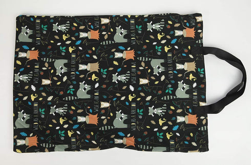 Large Hanging Wet/Dry Cloth Diaper Pail Bag for Reusable Diapers or Laundry (Raccoon)...