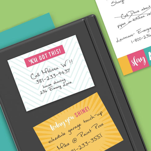 Bright Motivational Sticky Note Ensemble Set / 5 Notepad Set - 50 Sheets Per Pad/Modern and Sassy Repositionable Notepad Desk Set...