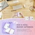 2 Pack Mini Transparent 3 Ring Binder Covers with Binder Inner Paper and Pockets, Clear Soft PVC Notebook Closure Loose Leaf Folder with Snap Butt...