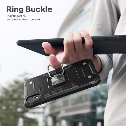 iPhone XR Case with Screen Protector,iPhone XR Case, Shock Absorption Heavy Duty Drop Test Cover with Car Mount Kickstand Lightweight Protective P...