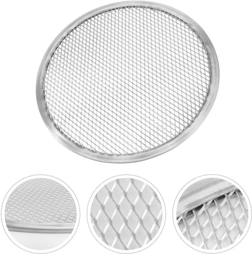 Alipis Pizza Screen Pizza Pan Net: 11inch Stainless Steel Pizza Baking Screen, Round Mesh Pizza Pan, Pizza Crisper Tray, Bakeware for Oven Bbq...